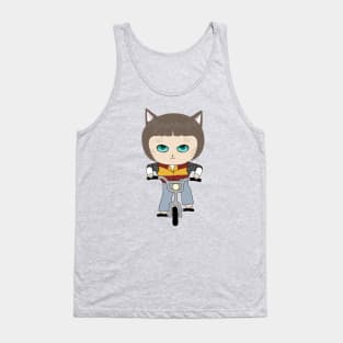 Stranger Things - Cat Will Byers with bike Tank Top